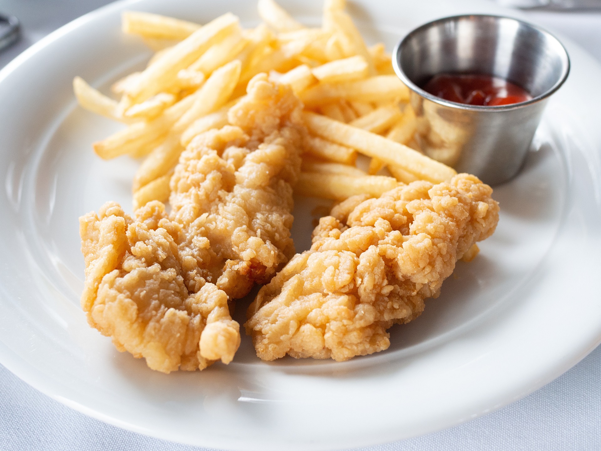 Chicken Tenders and French fries